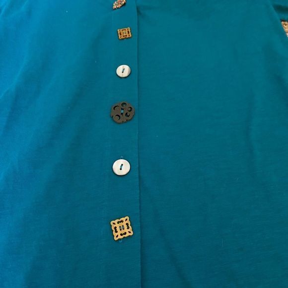 Teal soft surroundings tunic size small - Picture 2 of 5